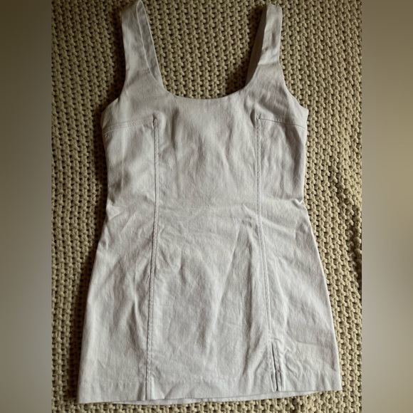 Skylar + Madison White Denim Mini Dress - Picture 3 of 5